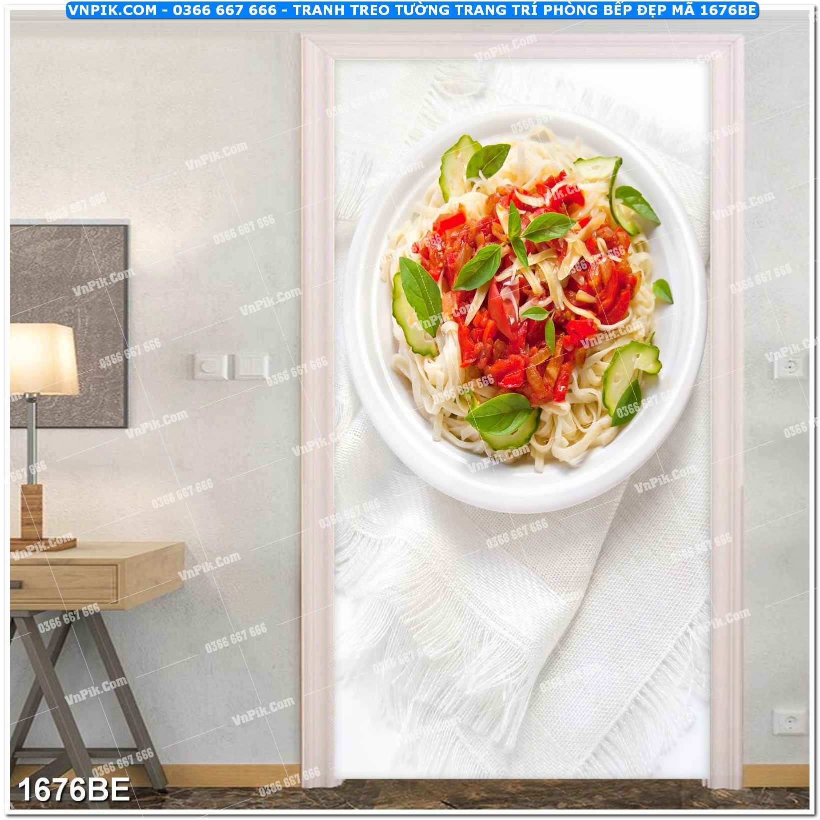 Tranh treo tường trang trí phòng bếp đẹp mã 1676BE