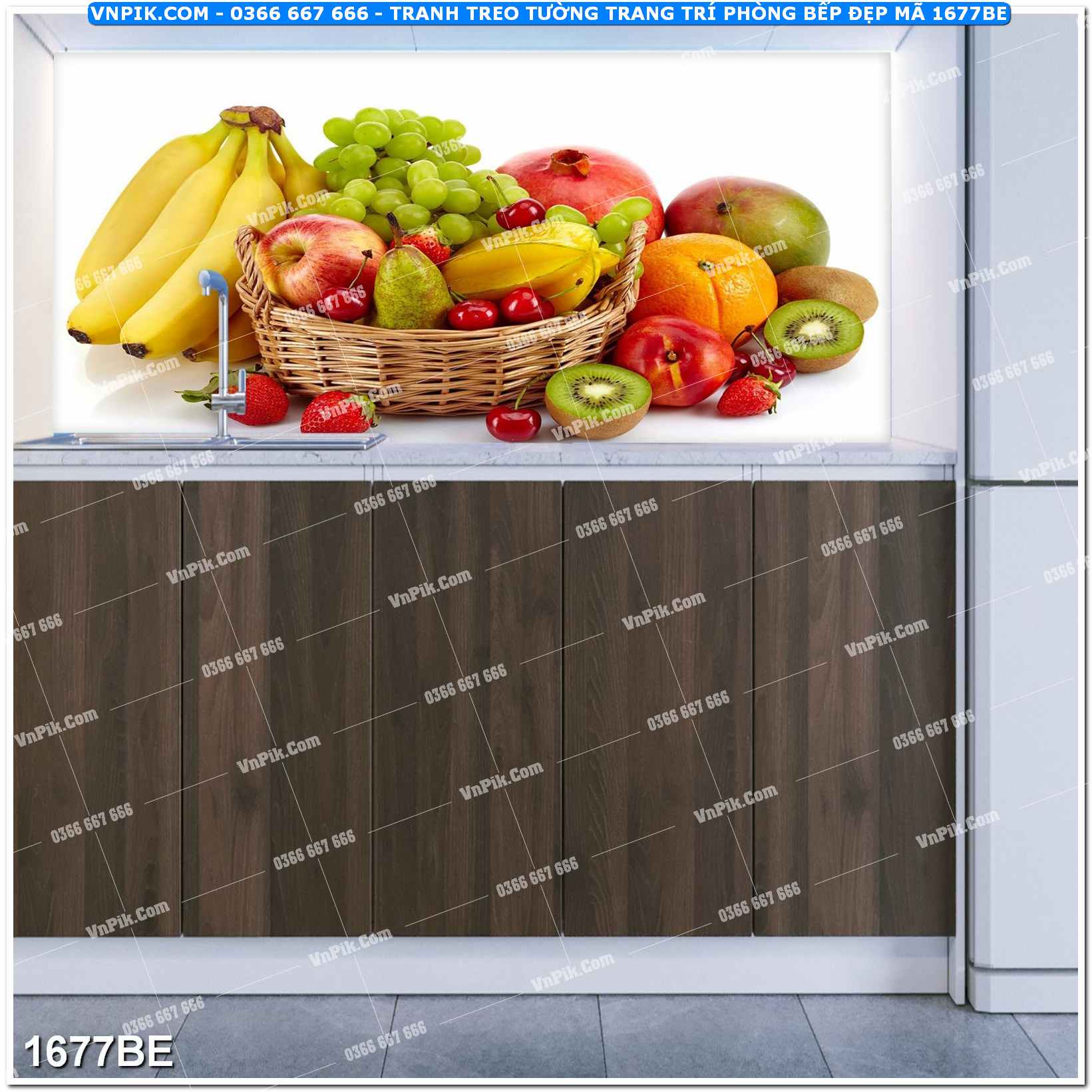 Tranh treo tường trang trí phòng bếp đẹp mã 1677BE