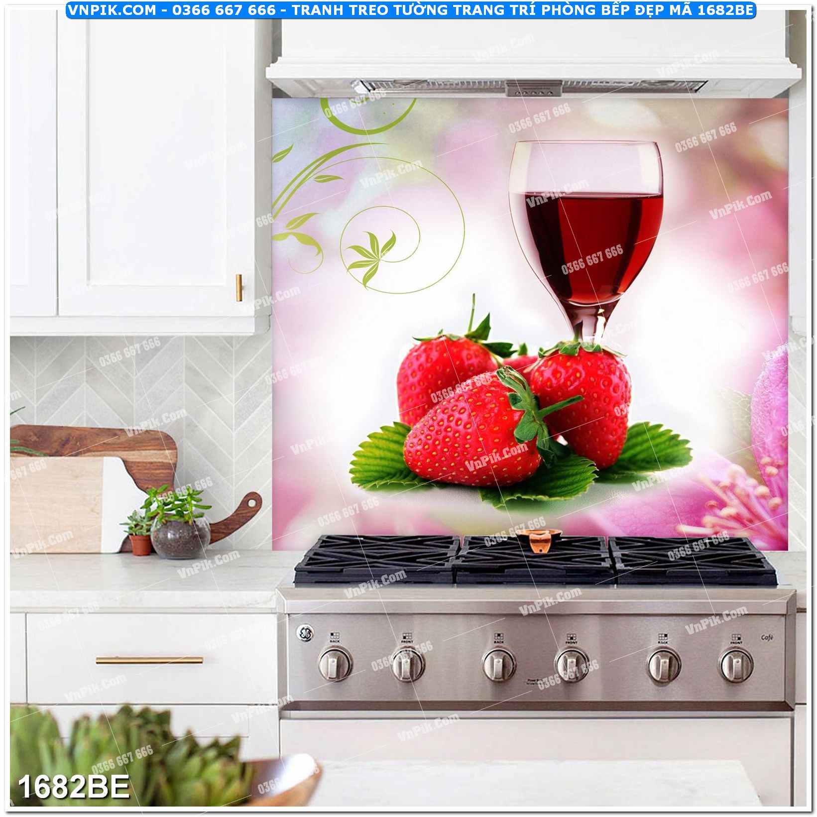 Tranh treo tường trang trí phòng bếp đẹp mã 1682BE