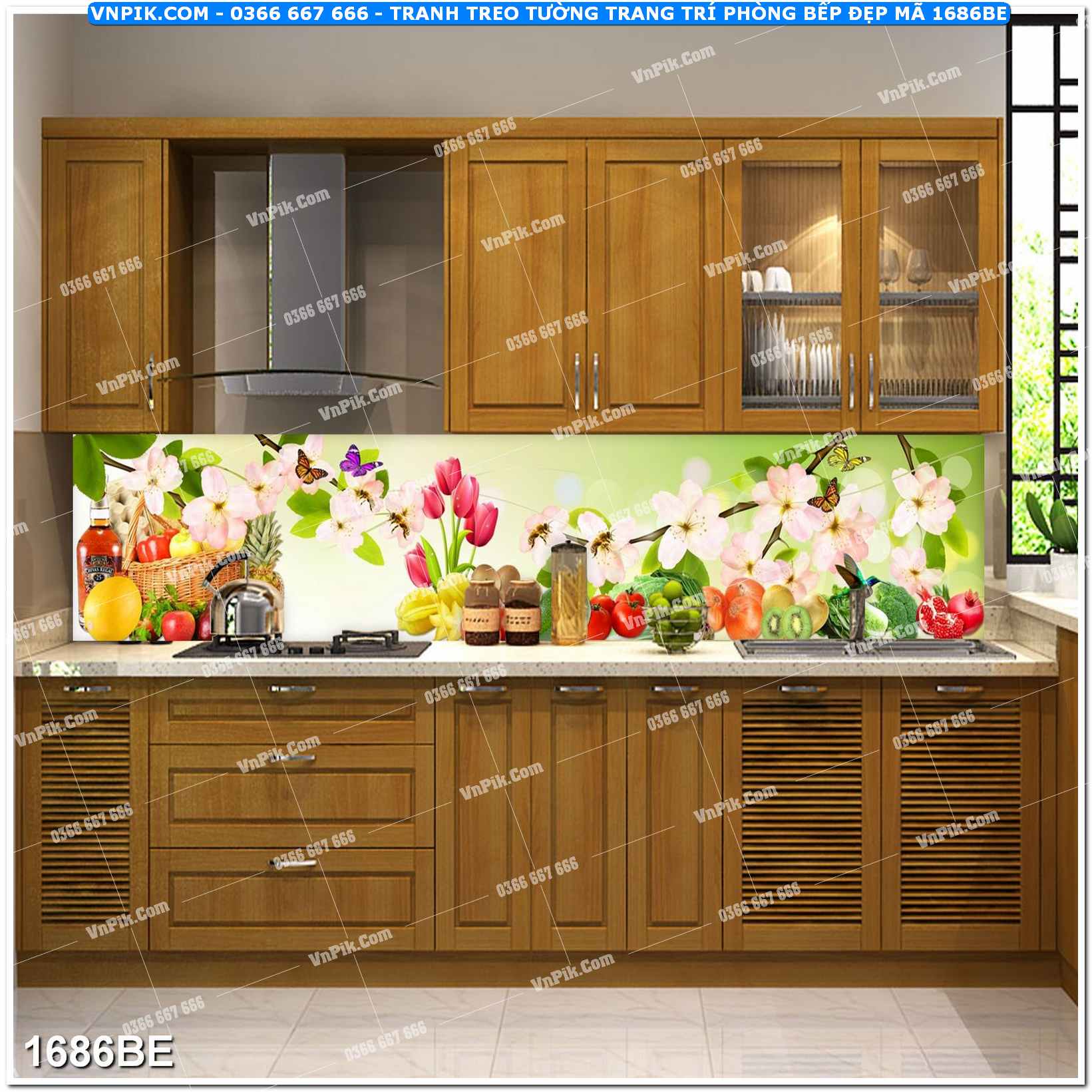 Tranh treo tường trang trí phòng bếp đẹp mã 1686BE