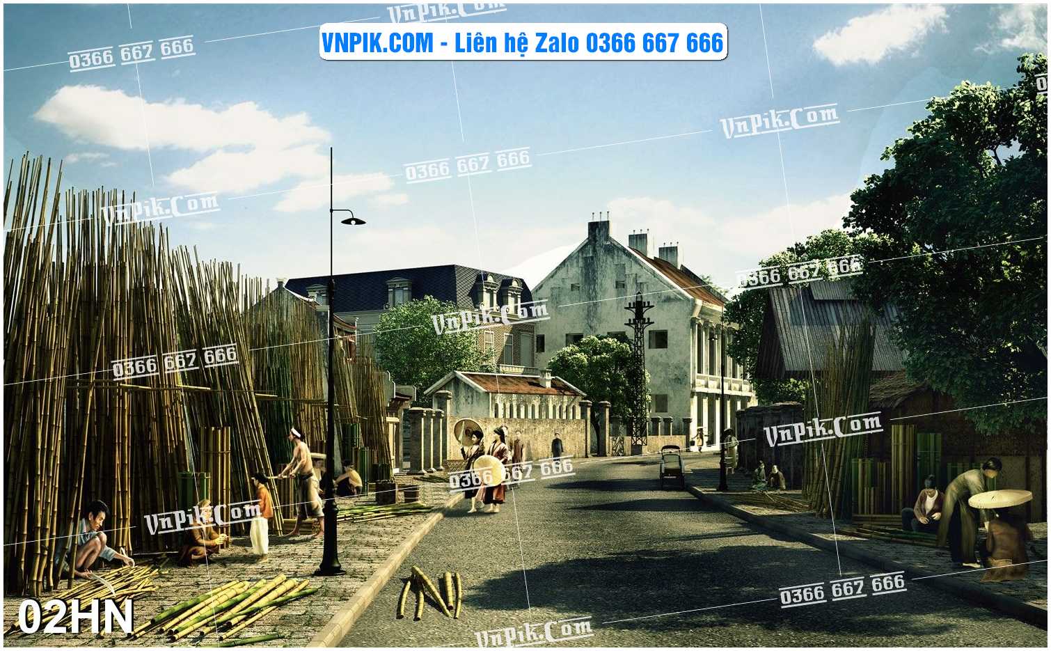File Tranh Hà Nội Xưa Mã File 02HN