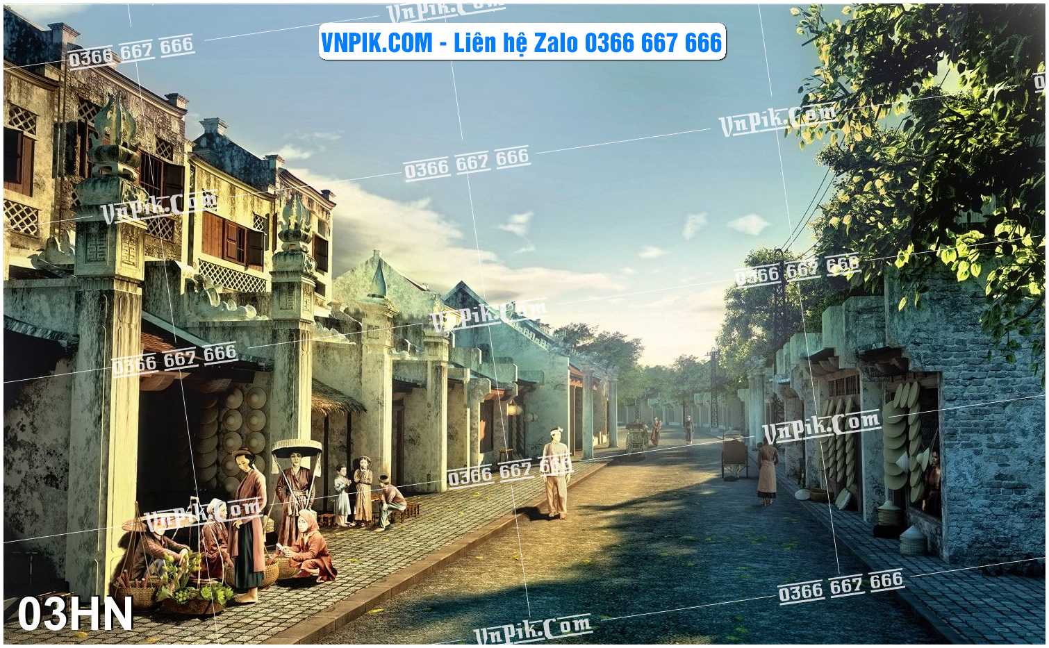 File Tranh Hà Nội Xưa Mã File 03HN