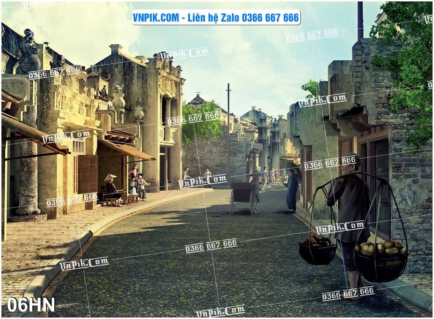 File Tranh Hà Nội Xưa Mã File 06HN
