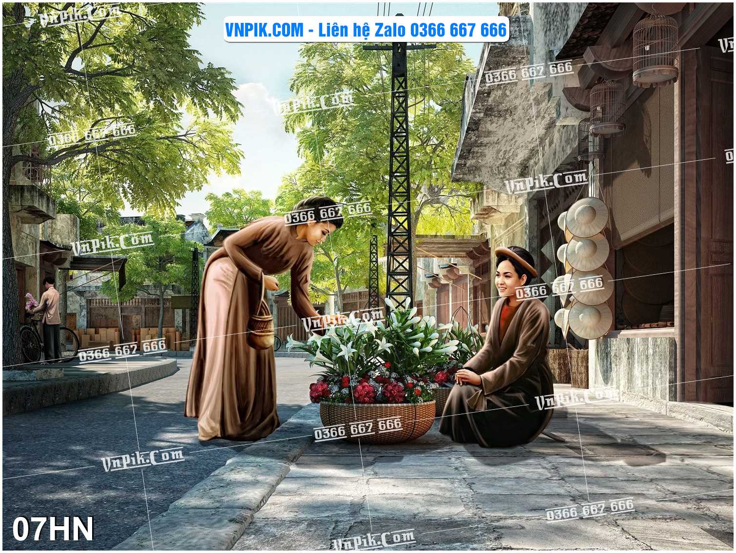 File Tranh Hà Nội Xưa Mã File 07HN