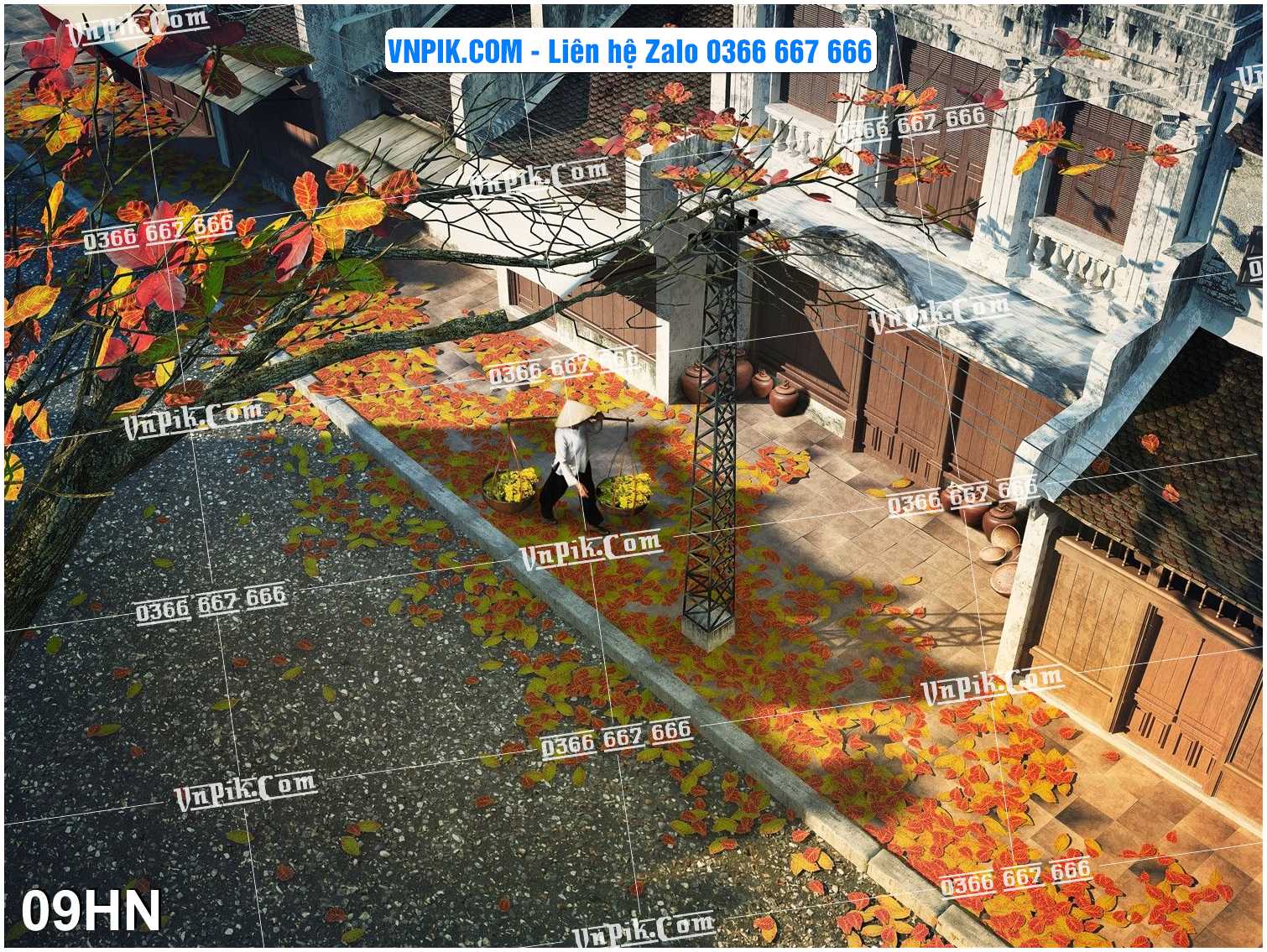 File Tranh Hà Nội Xưa Mã File 09HN