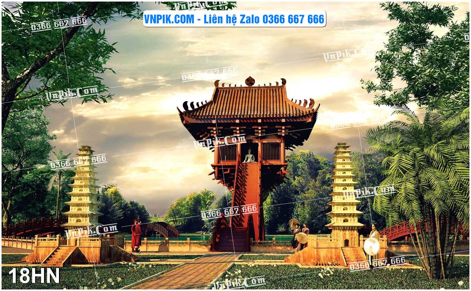 File Tranh Hà Nội Xưa Mã File 18HN