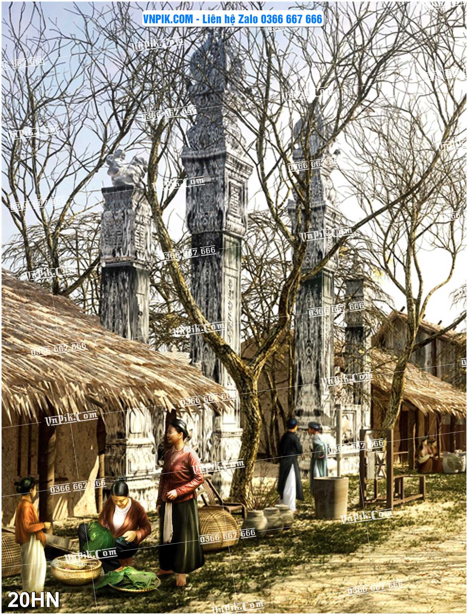 File Tranh Hà Nội Xưa Mã File 20HN