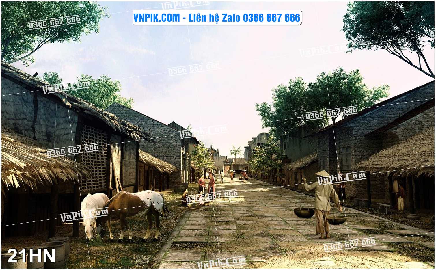 File Tranh Hà Nội Xưa Mã File 21HN