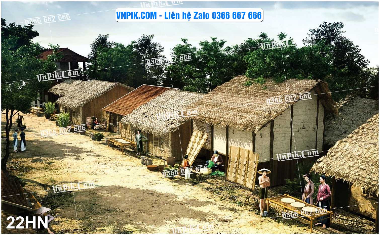 File Tranh Hà Nội Xưa Mã File 22HN