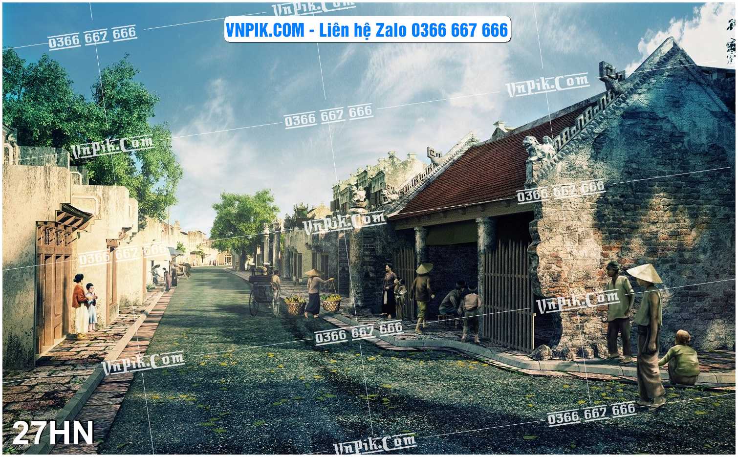 File Tranh Hà Nội Xưa Mã File 27HN