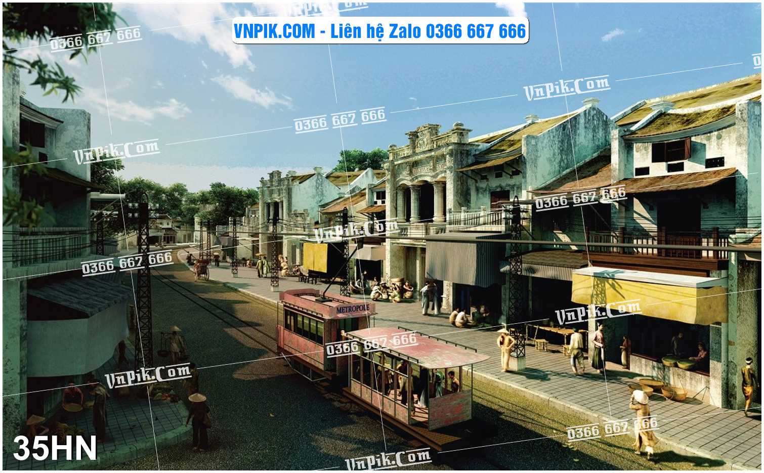 File Tranh Hà Nội Xưa Mã File 35HN