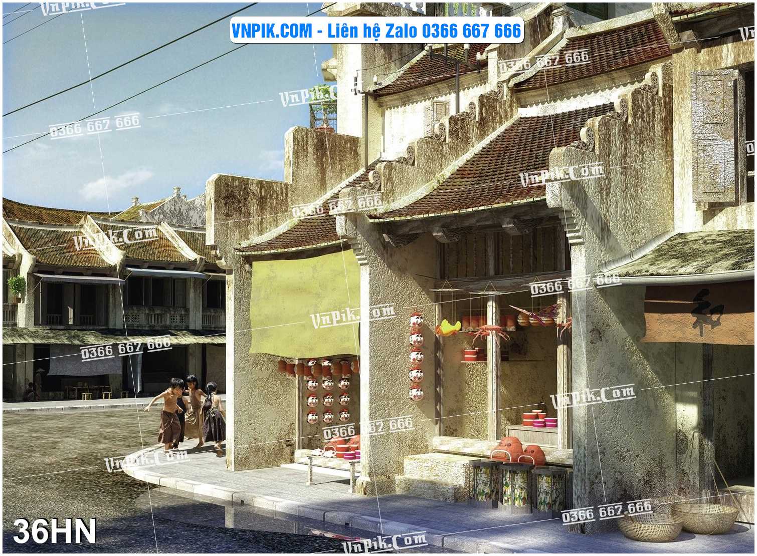 File Tranh Hà Nội Xưa Mã File 36HN