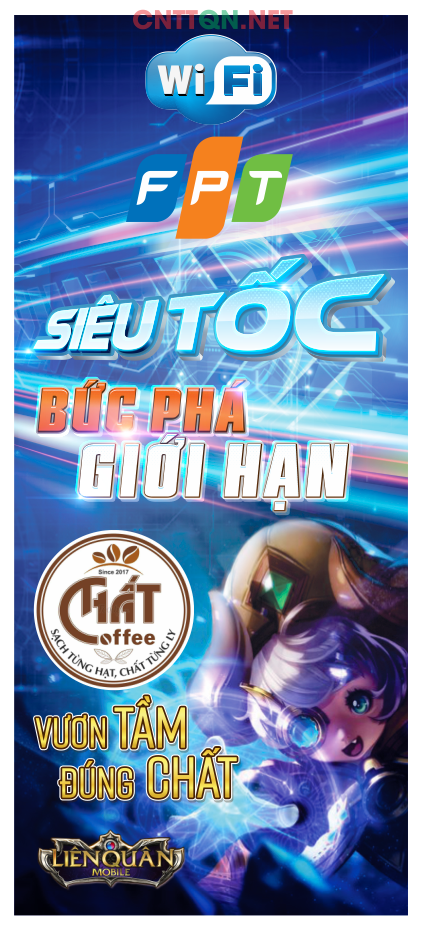 Standee Wifi FPT Mạng siêu tốc file CDR