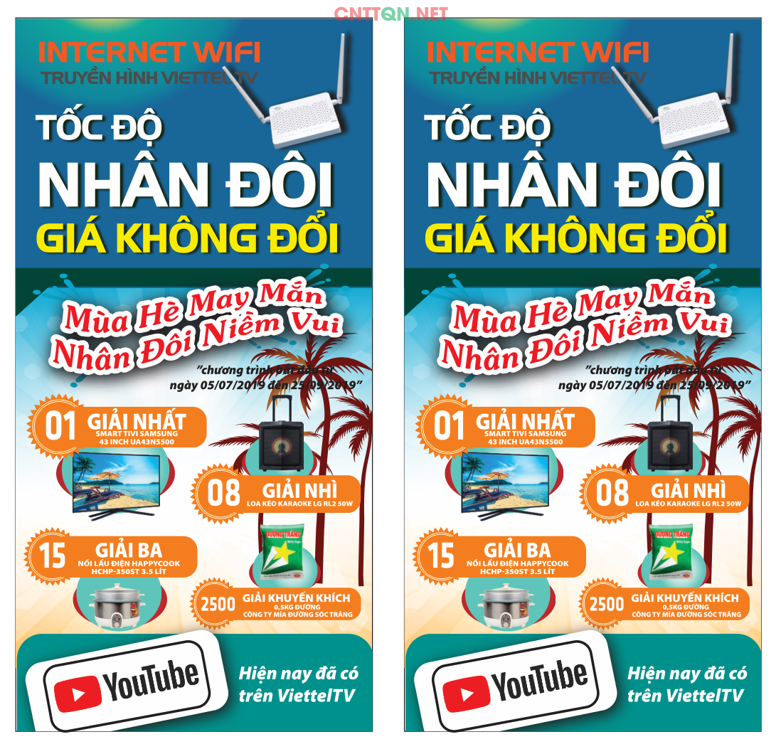 Standee Internet Wifi truyền hình Viettel TV file CDR