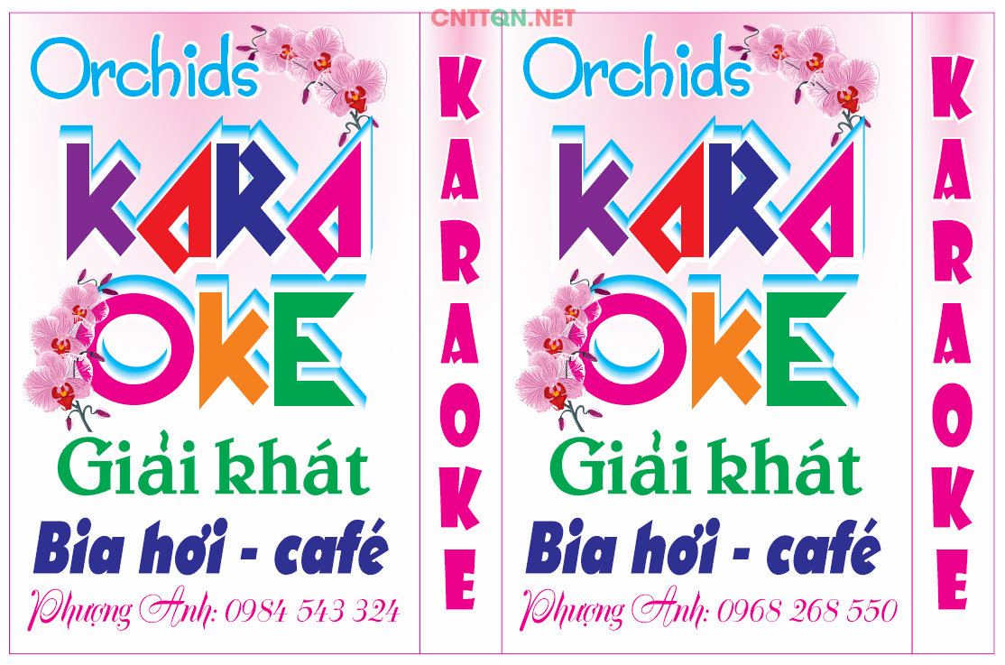 Biển vẫy hộp đèn Karaoke - Bia hơi file CDR