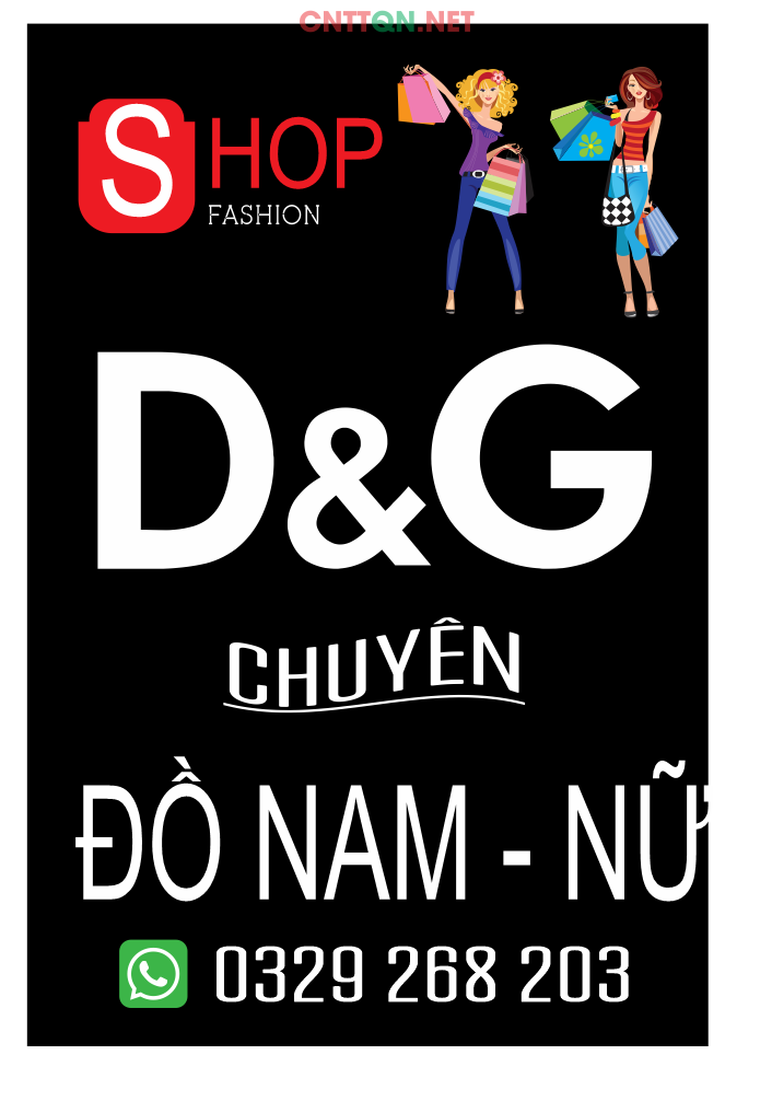 Thiết kế Bảng biển shop D&G file CorelDRAW
