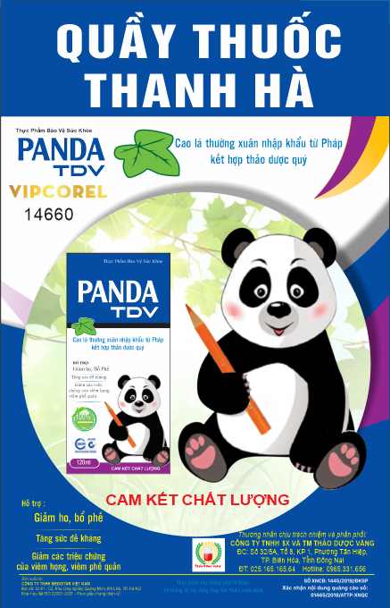 Poster Panda TDV Quầy thuốc Thanh Hà