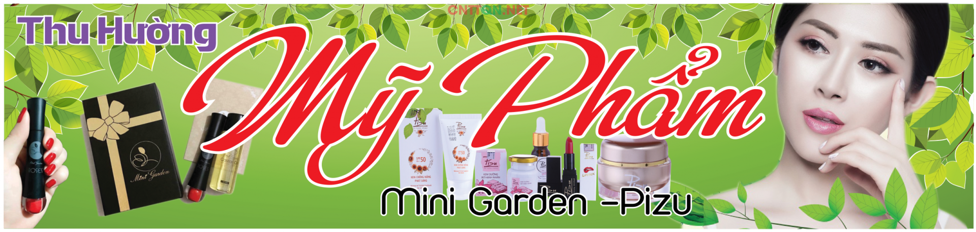 Market Mỹ phẩm Thu Hường - Mini garden - pizu file CDR