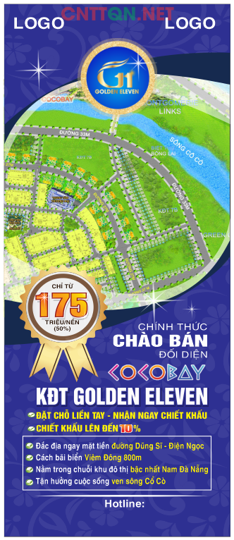 Standee Bất động sản Khu đô thị Golden Eleven CDR