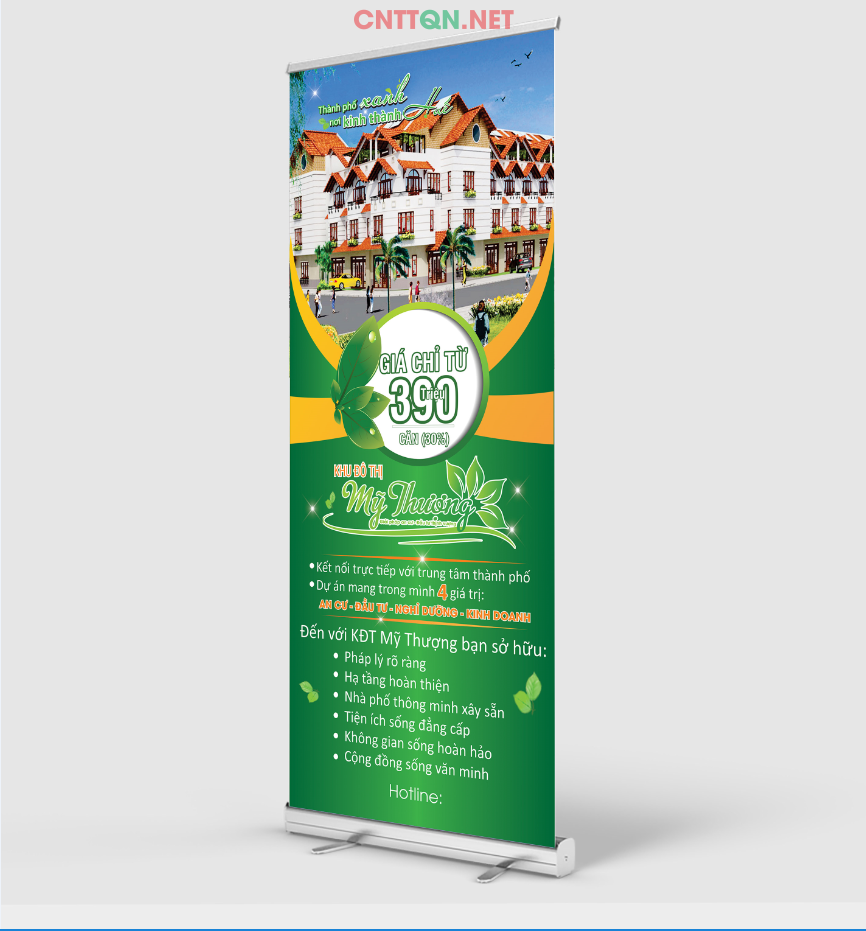 Standee dự án bất động sản Xanh file CDR