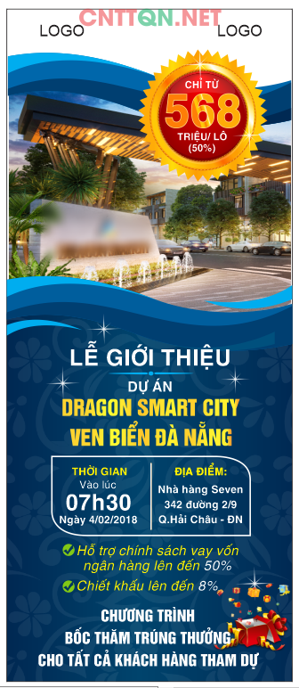 Standee lễ giới thiệu Bất động sản Đà Nẵng file CDR