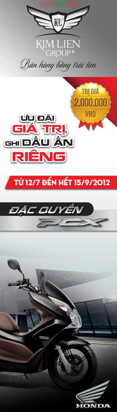 Phướn thả khuyến mại honda xe PCX file PSD