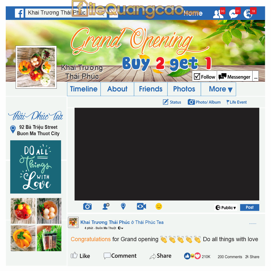 Background facebook chụp ảnh khai trương file CDR