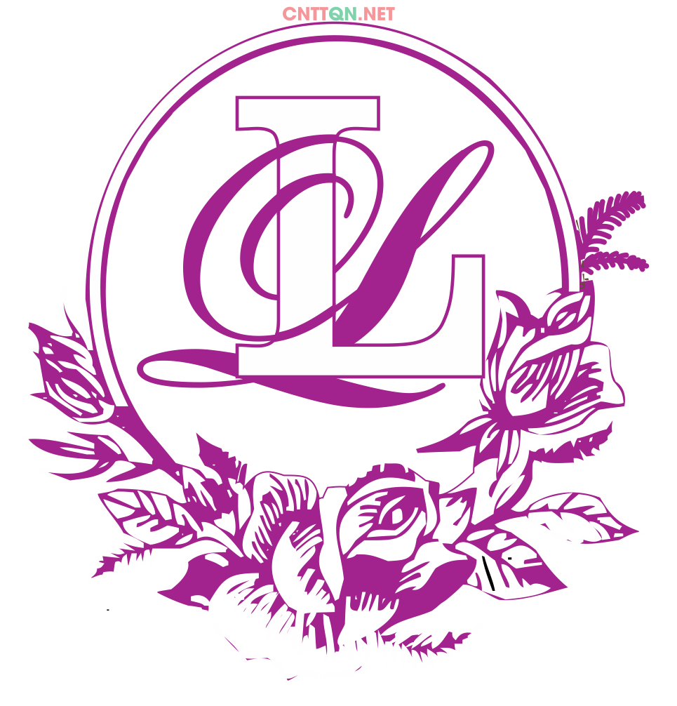 Chữ lồng ghép đôi "L&L" Wedding file CDR