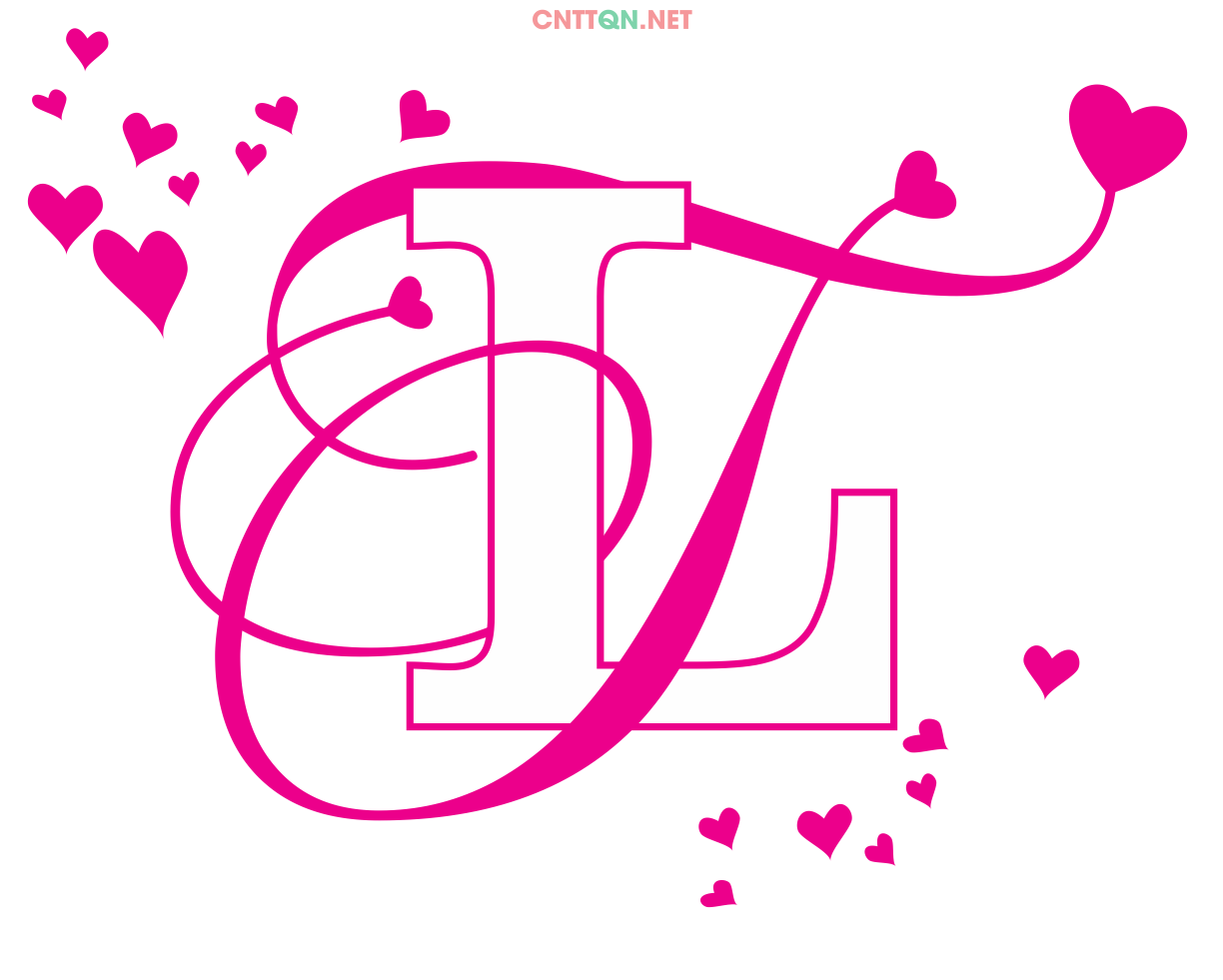 Chữ lồng ghép đôi "T&L" Wedding file CDR