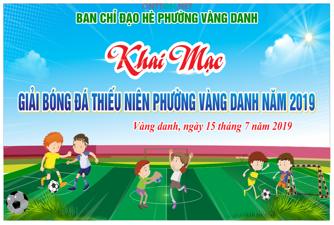 Market khai mạc giải bóng đá thiếu niên 2019 file CDR