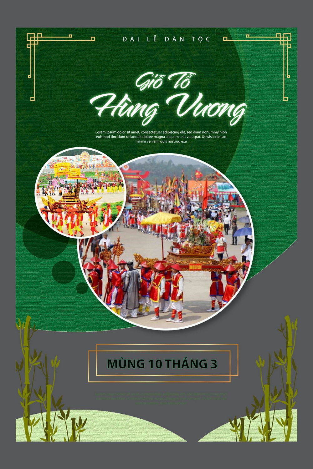 Poster ngày Lễ Giỗ Tổ Hùng Vương 10 tháng 3 file AI 40