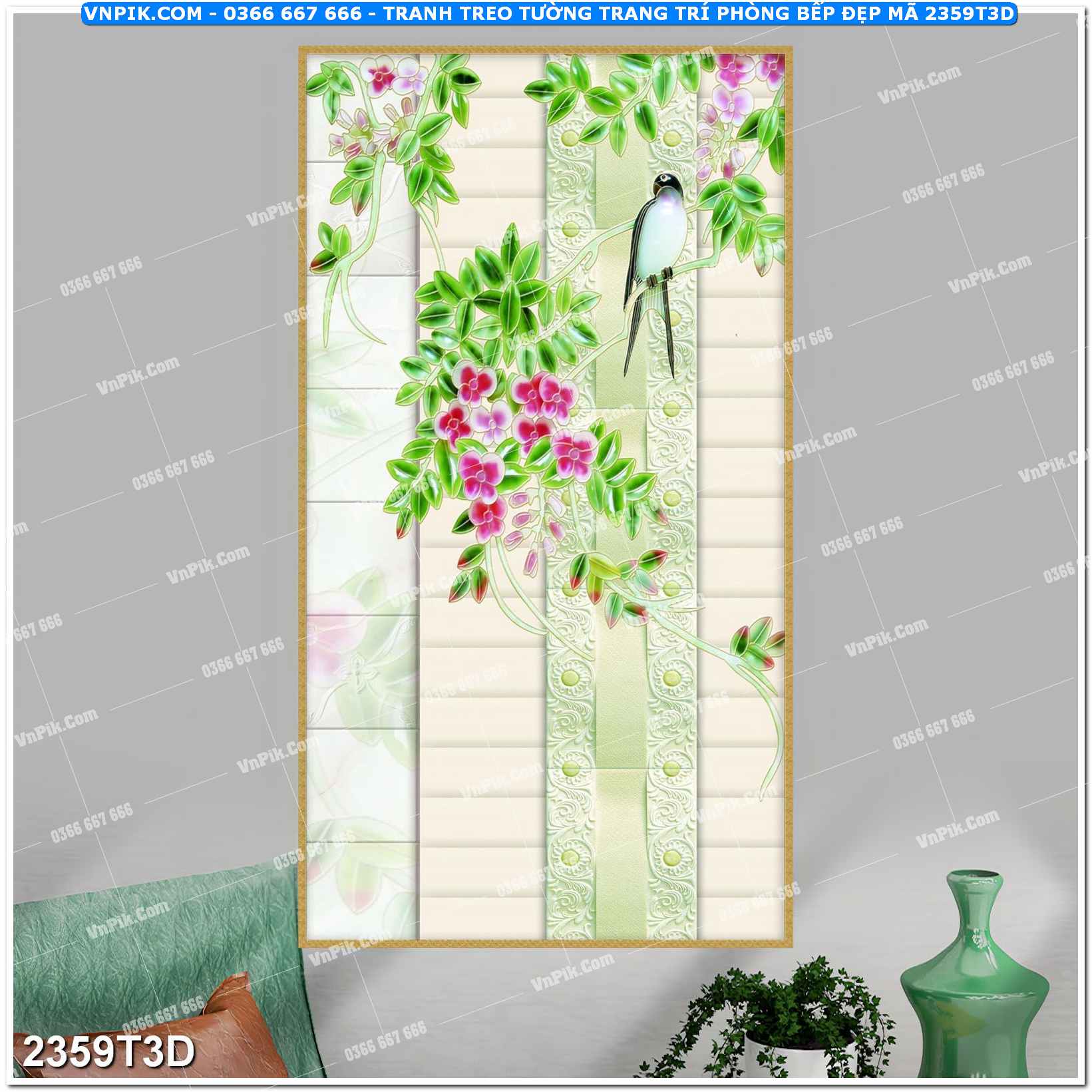 Trah Treo Tường – Tranh 3D Hiện Đại 2359T3D