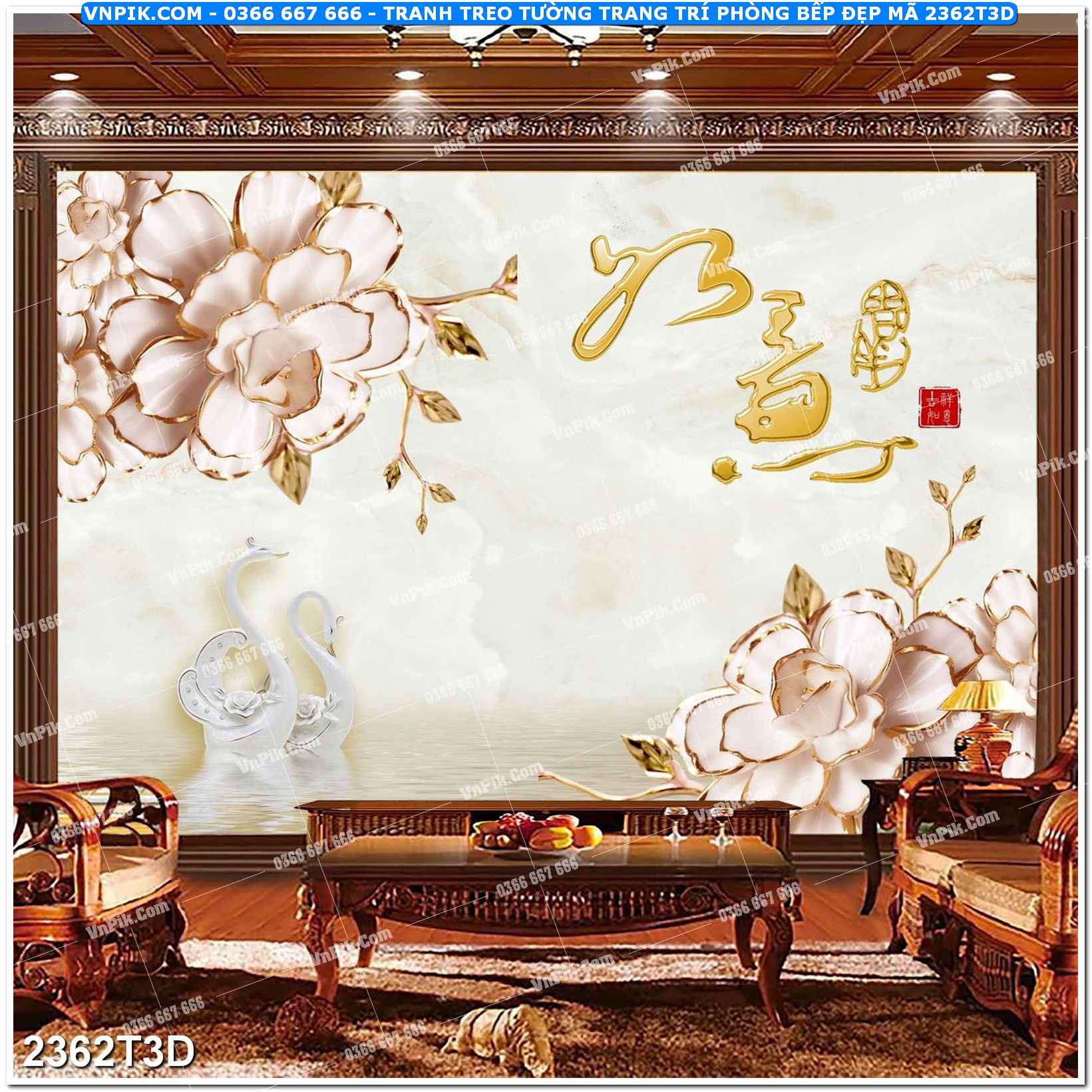 Trah Treo Tường – Tranh 3D Hiện Đại 2362T3D