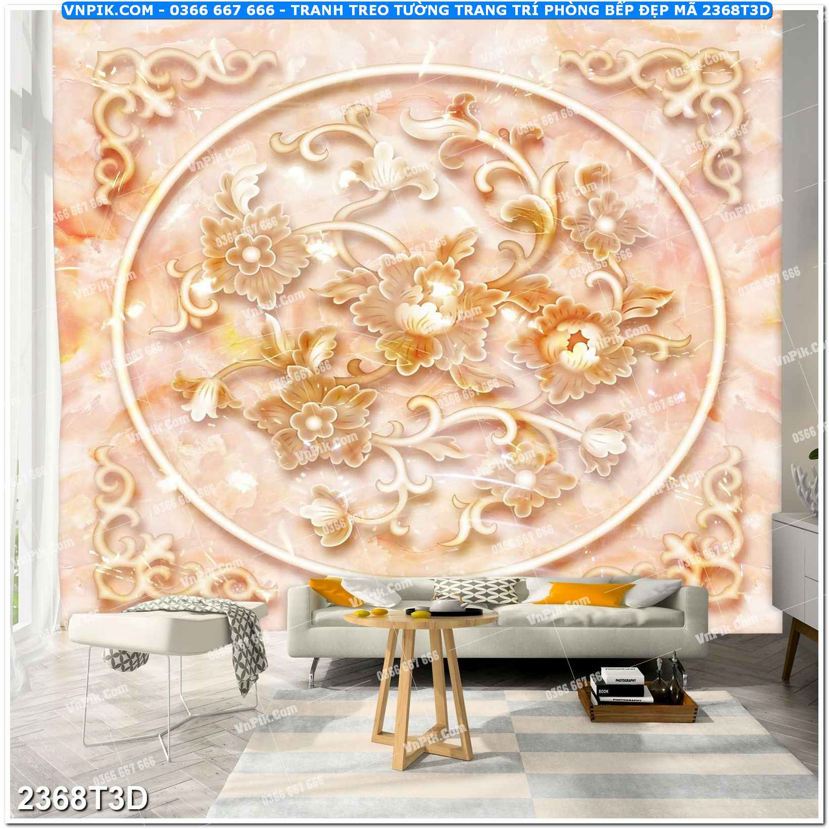 Trah Treo Tường – Tranh 3D Hiện Đại 2368T3D