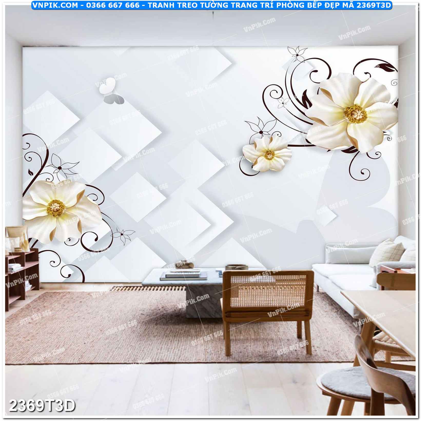 Trah Treo Tường – Tranh 3D Hiện Đại 2369T3D