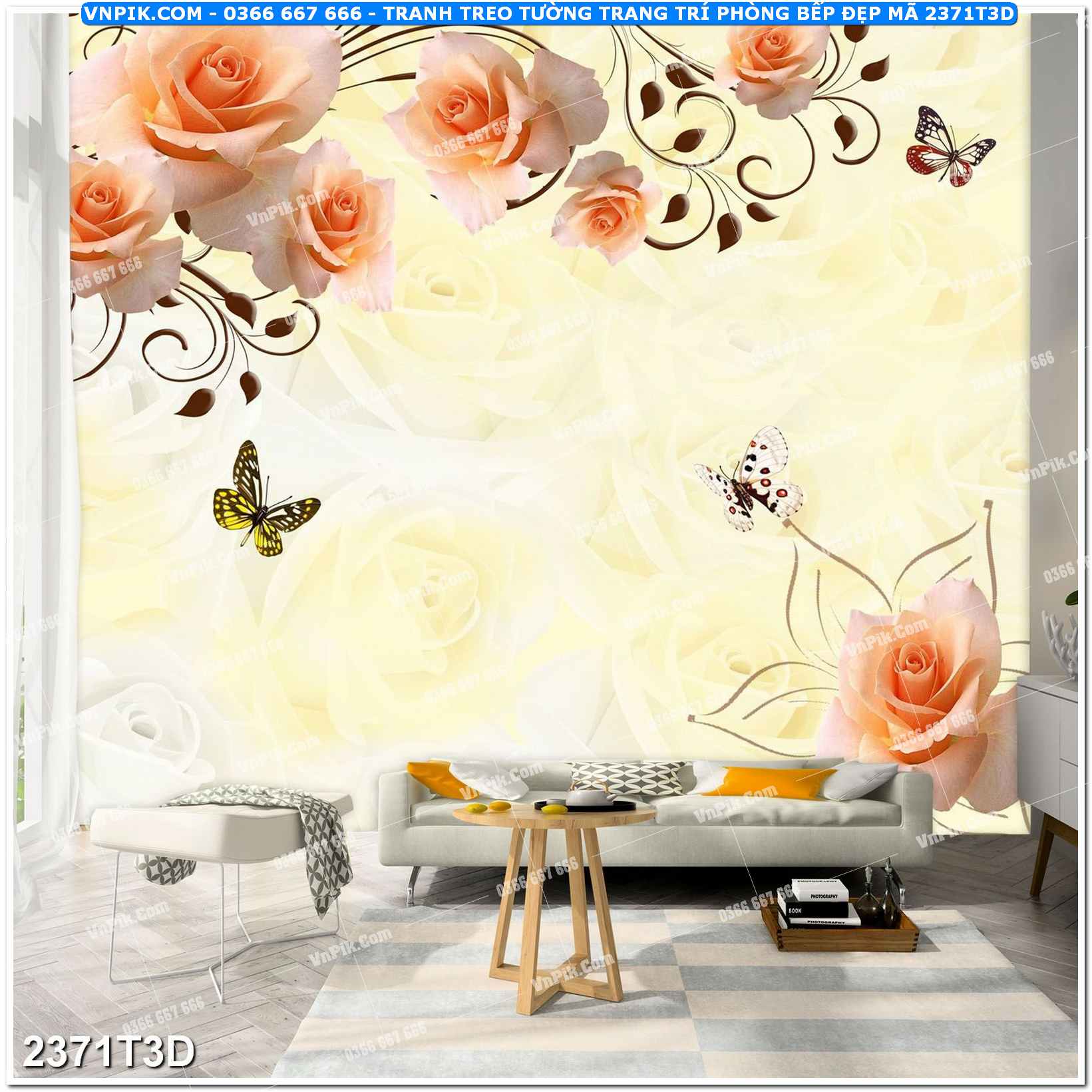 Trah Treo Tường – Tranh 3D Hiện Đại 2371T3D