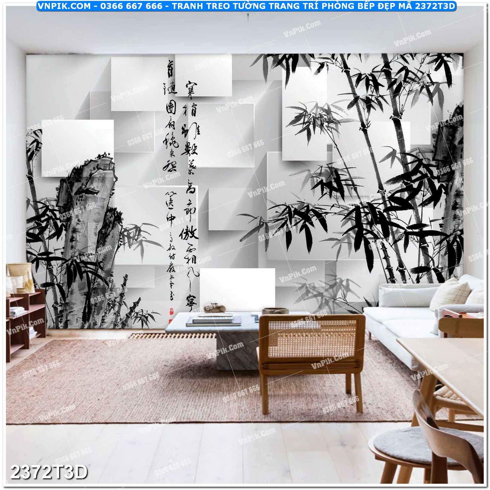 Trah Treo Tường – Tranh 3D Hiện Đại 2372T3D