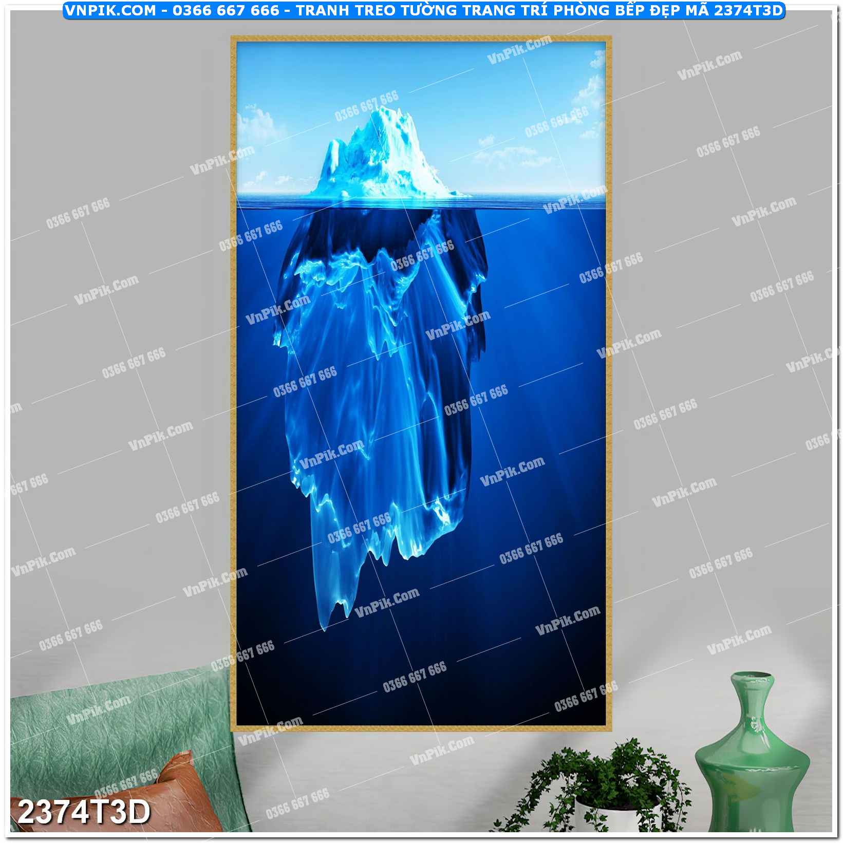 Trah Treo Tường – Tranh 3D Hiện Đại 2374T3D