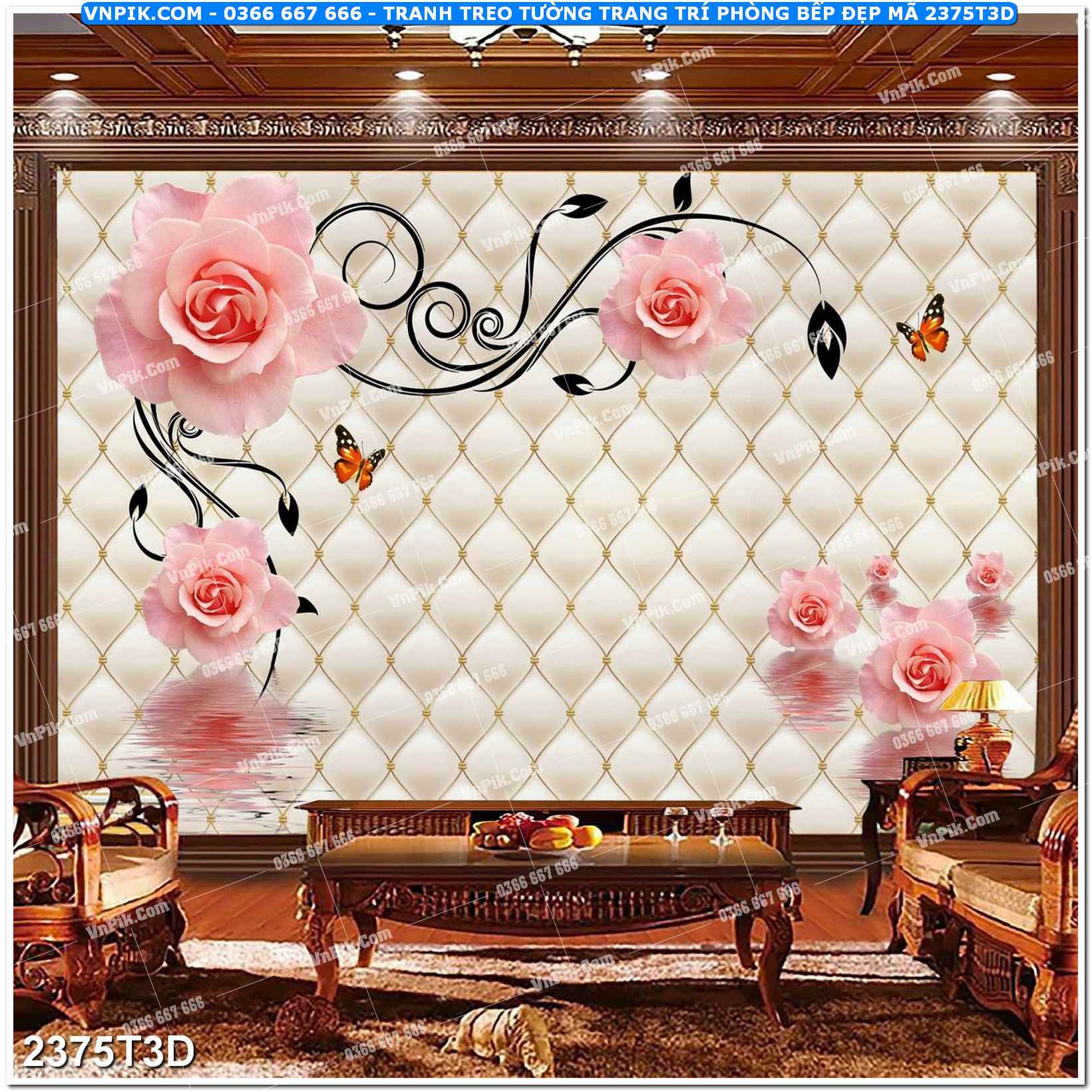 Trah Treo Tường – Tranh 3D Hiện Đại 2375T3D