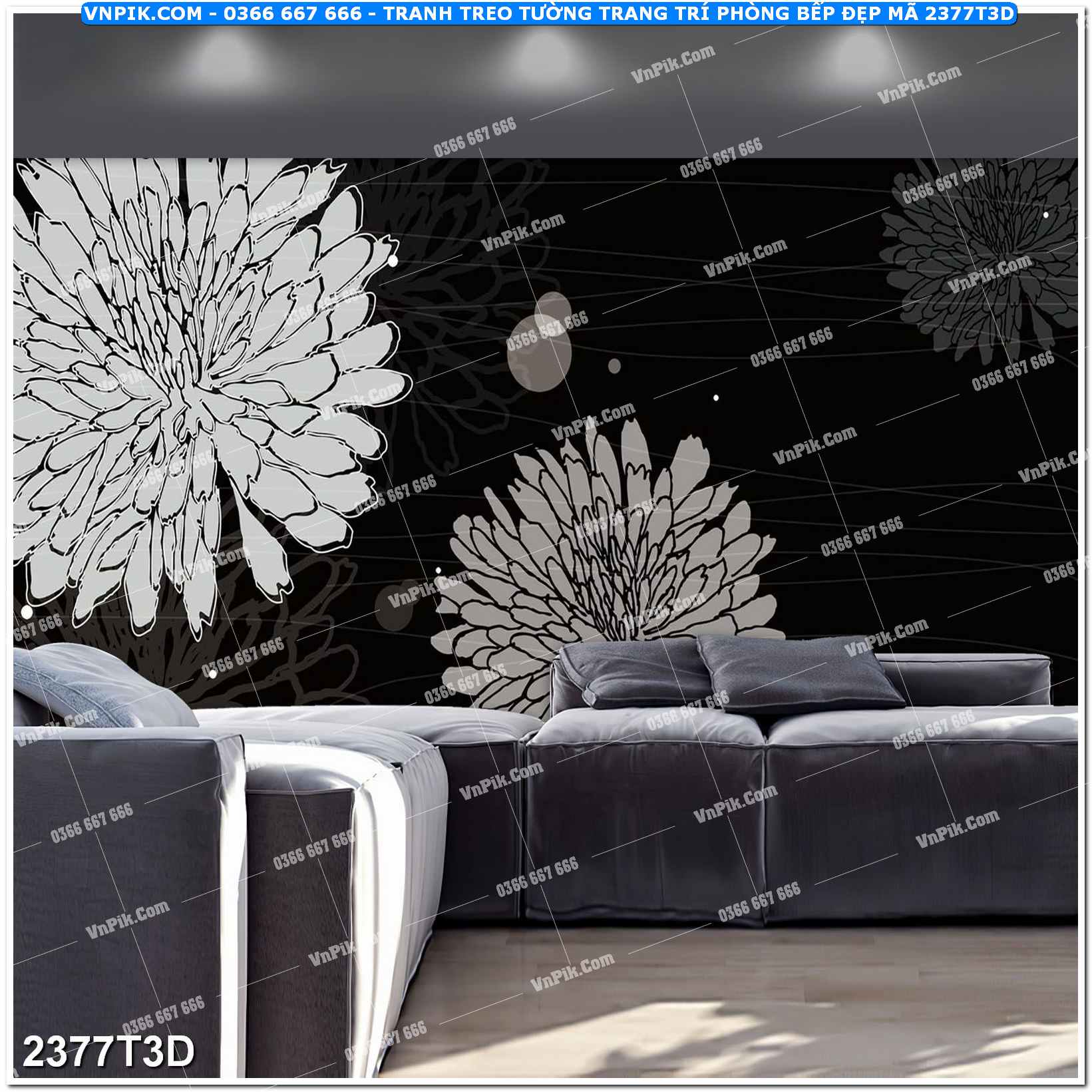 Trah Treo Tường – Tranh 3D Hiện Đại 2377T3D