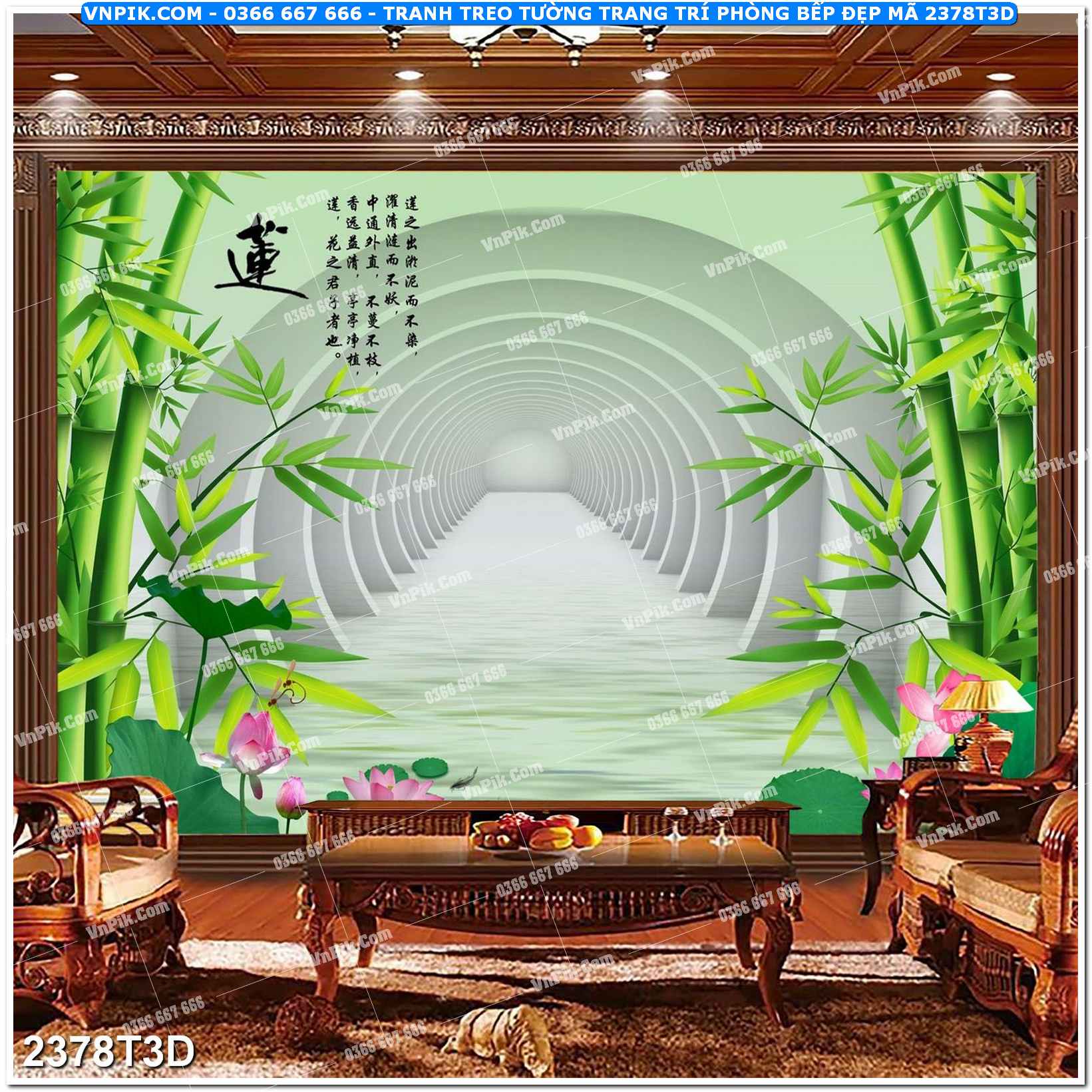 Trah Treo Tường – Tranh 3D Hiện Đại 2378T3D