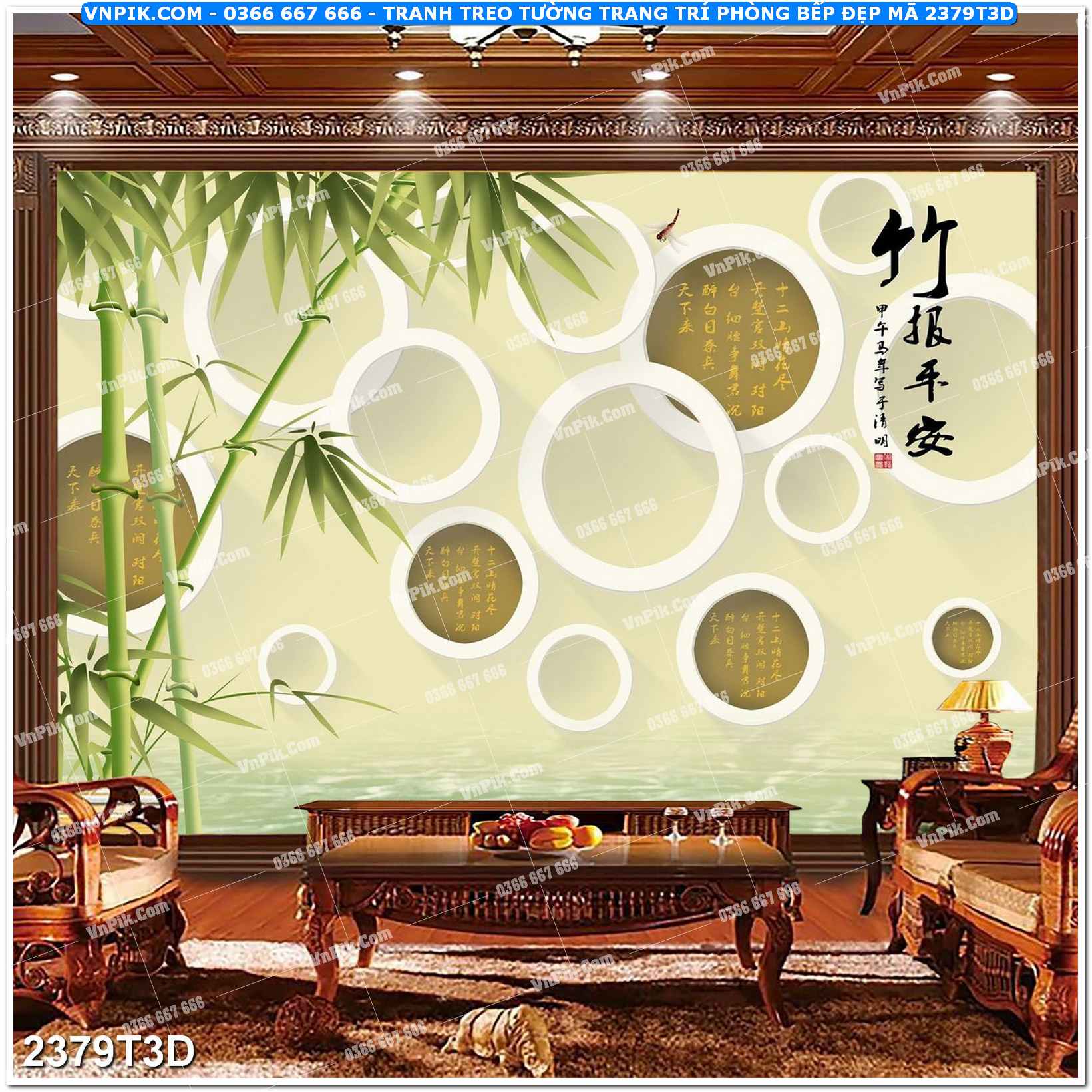 Trah Treo Tường – Tranh 3D Hiện Đại 2379T3D