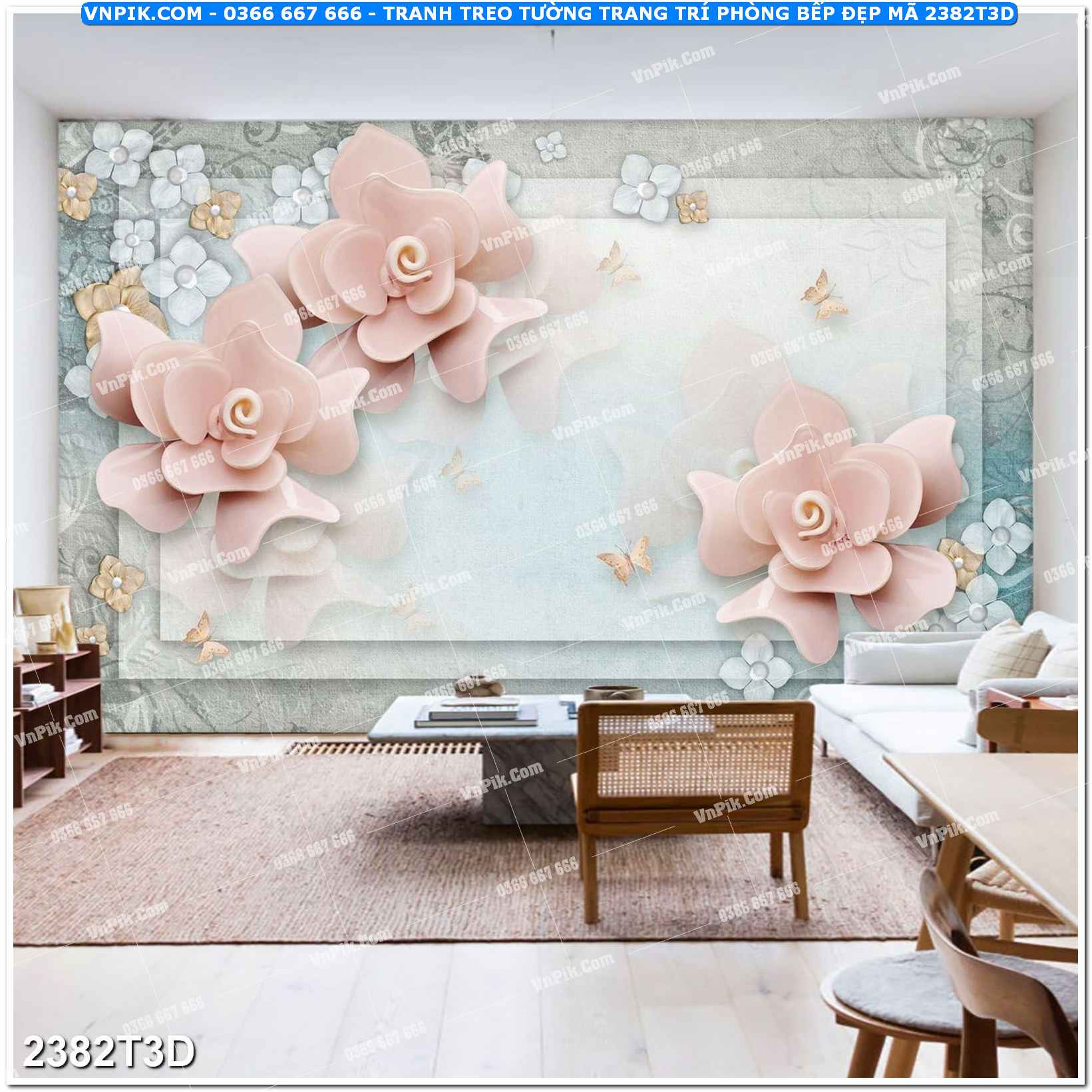 Trah Treo Tường – Tranh 3D Hiện Đại 2382T3D