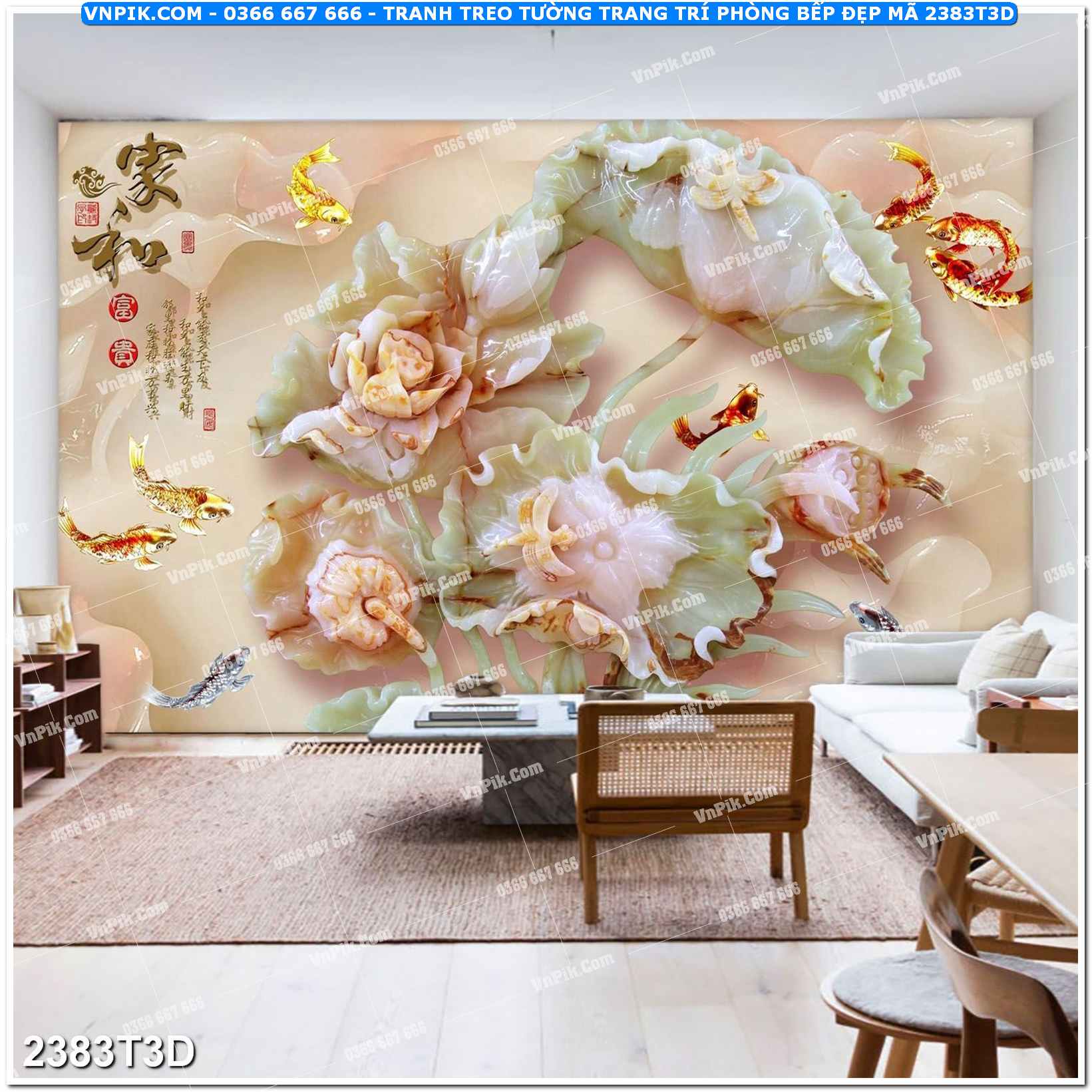 Trah Treo Tường – Tranh 3D Hiện Đại 2383T3D