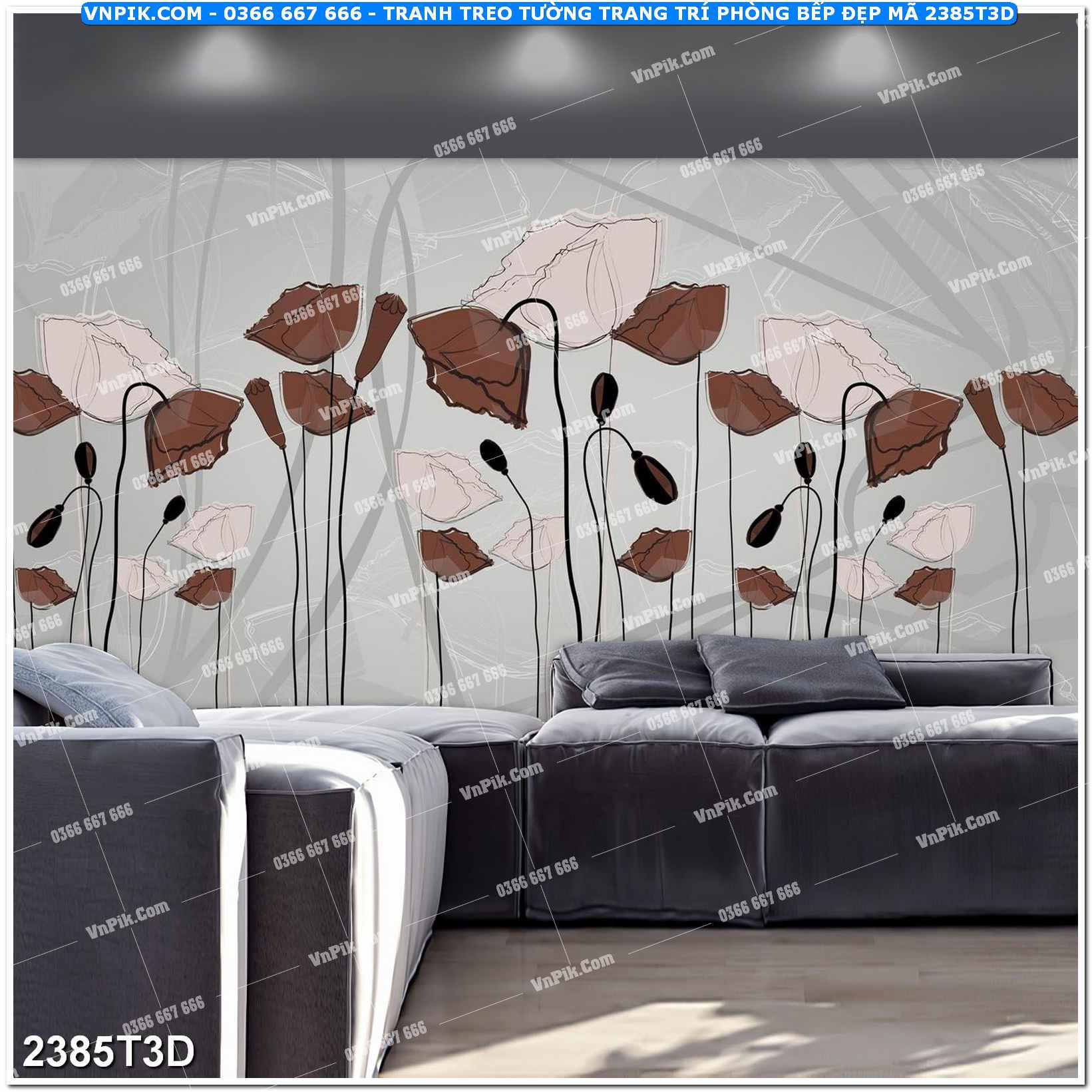 Trah Treo Tường – Tranh 3D Hiện Đại 2385T3D