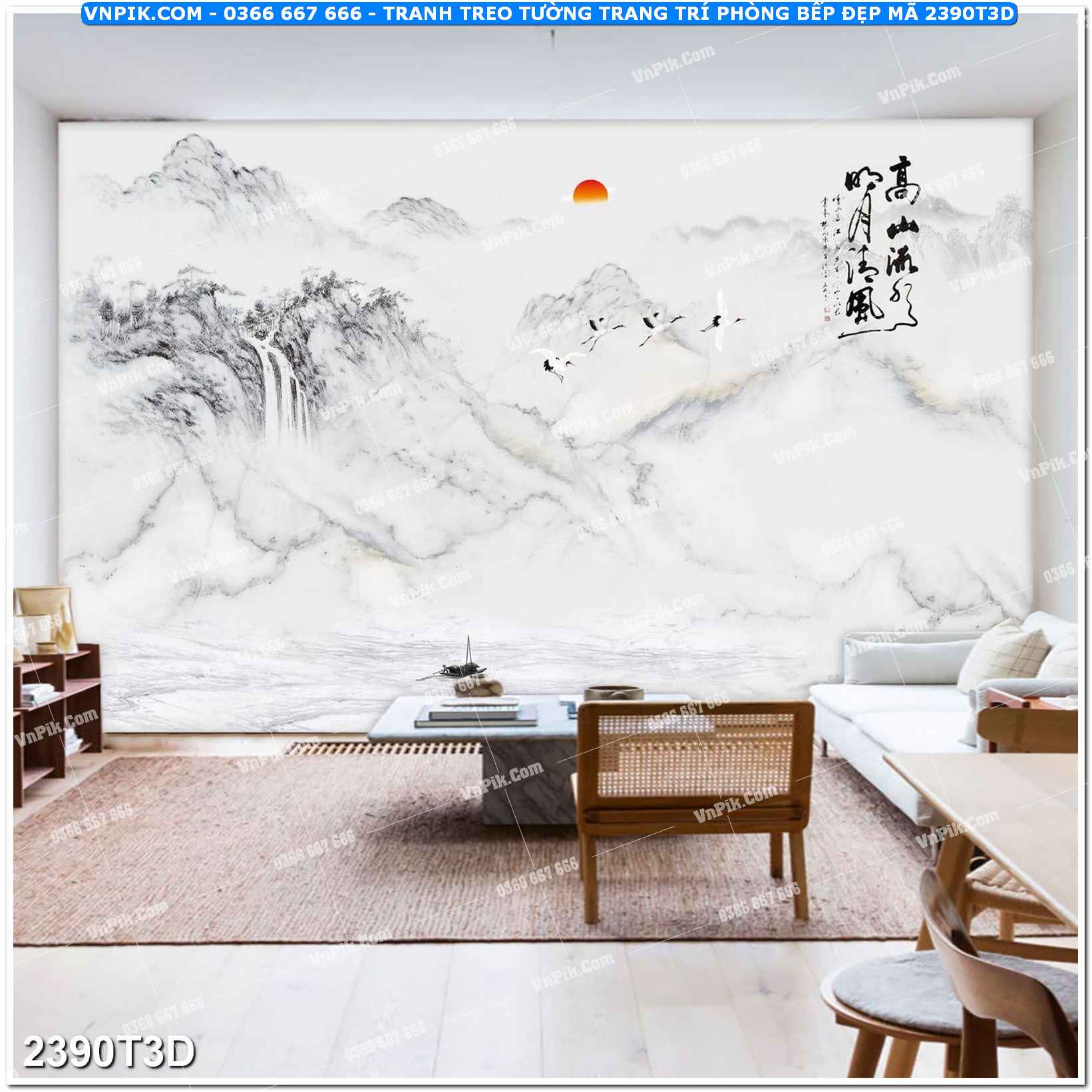 Trah Treo Tường – Tranh 3D Hiện Đại 2390T3D