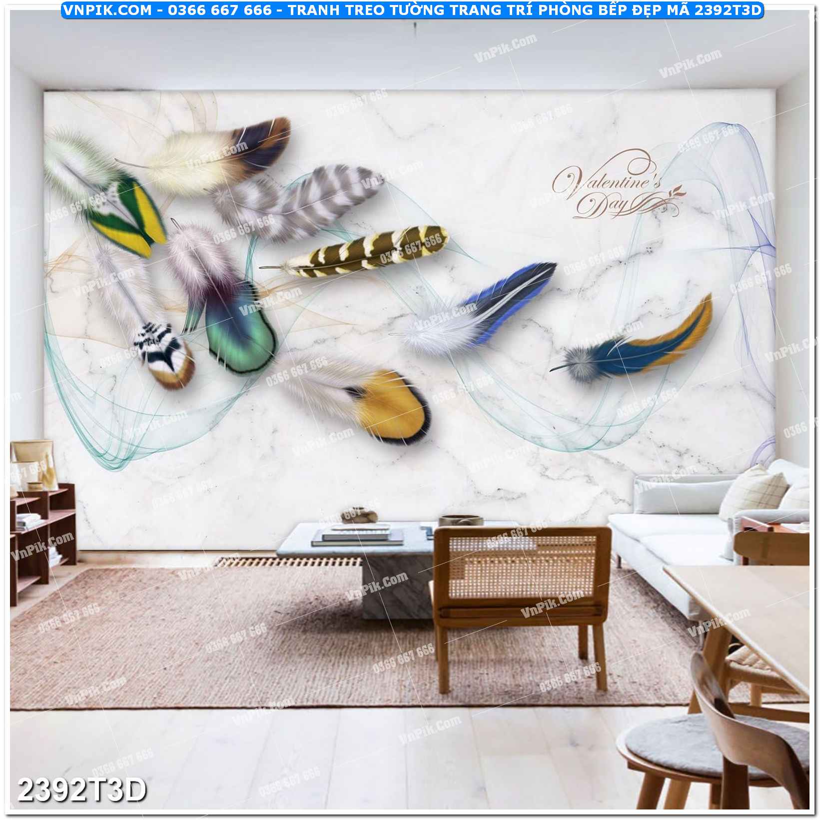 Trah Treo Tường – Tranh 3D Hiện Đại 2392T3D