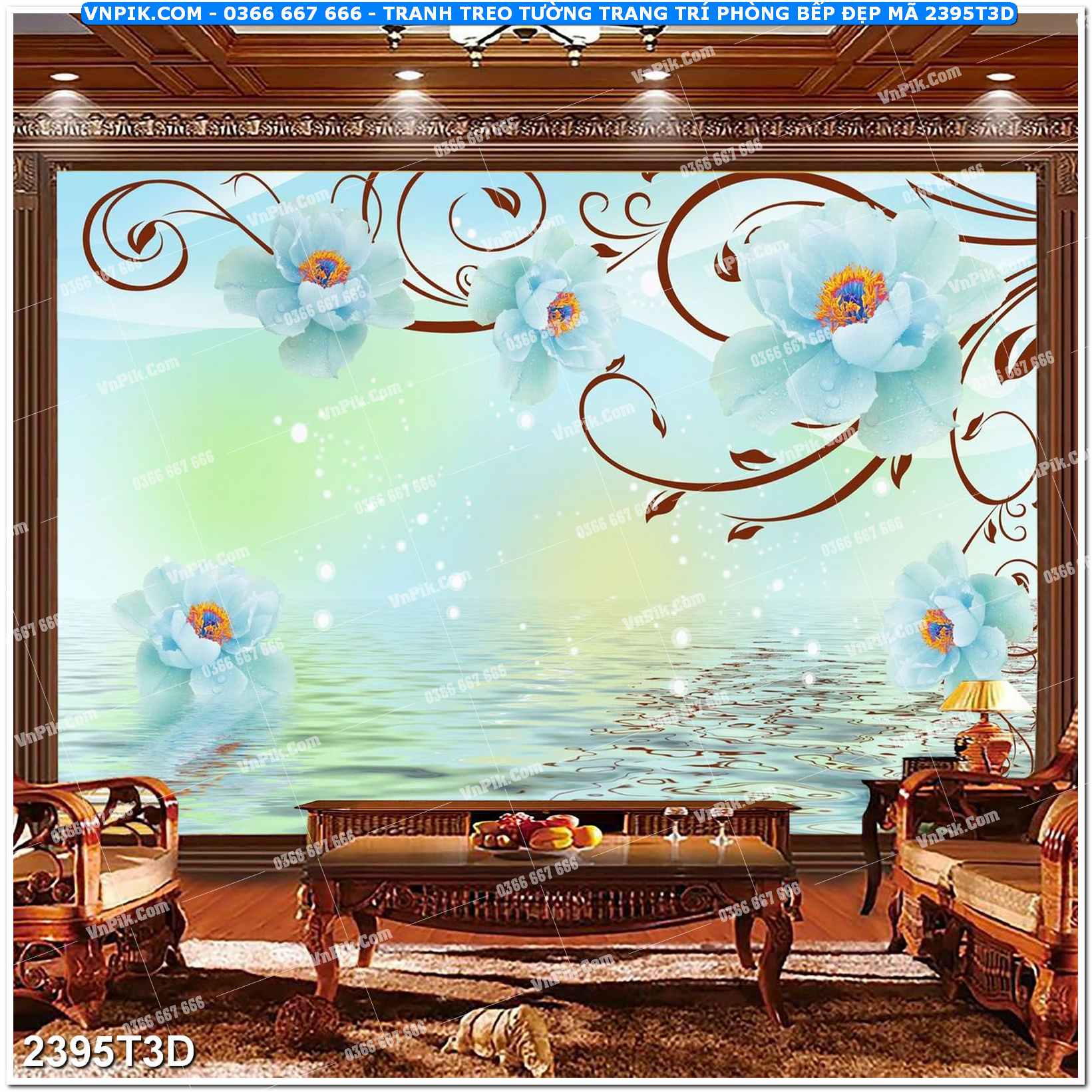 Trah Treo Tường – Tranh 3D Hiện Đại 2395T3D