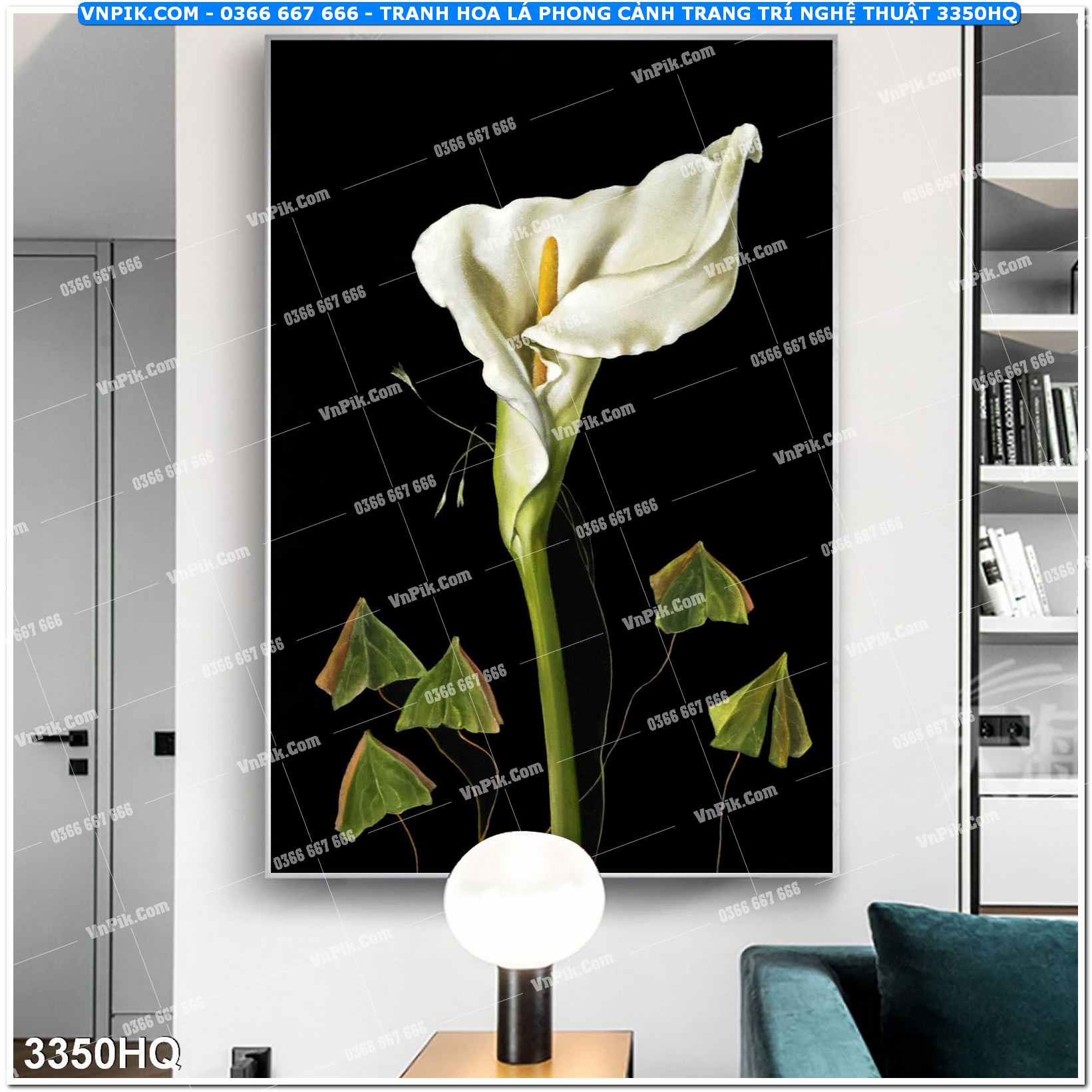 Tranh hoa lá phong cảnh trang trí nghệ thuật 3350HQ