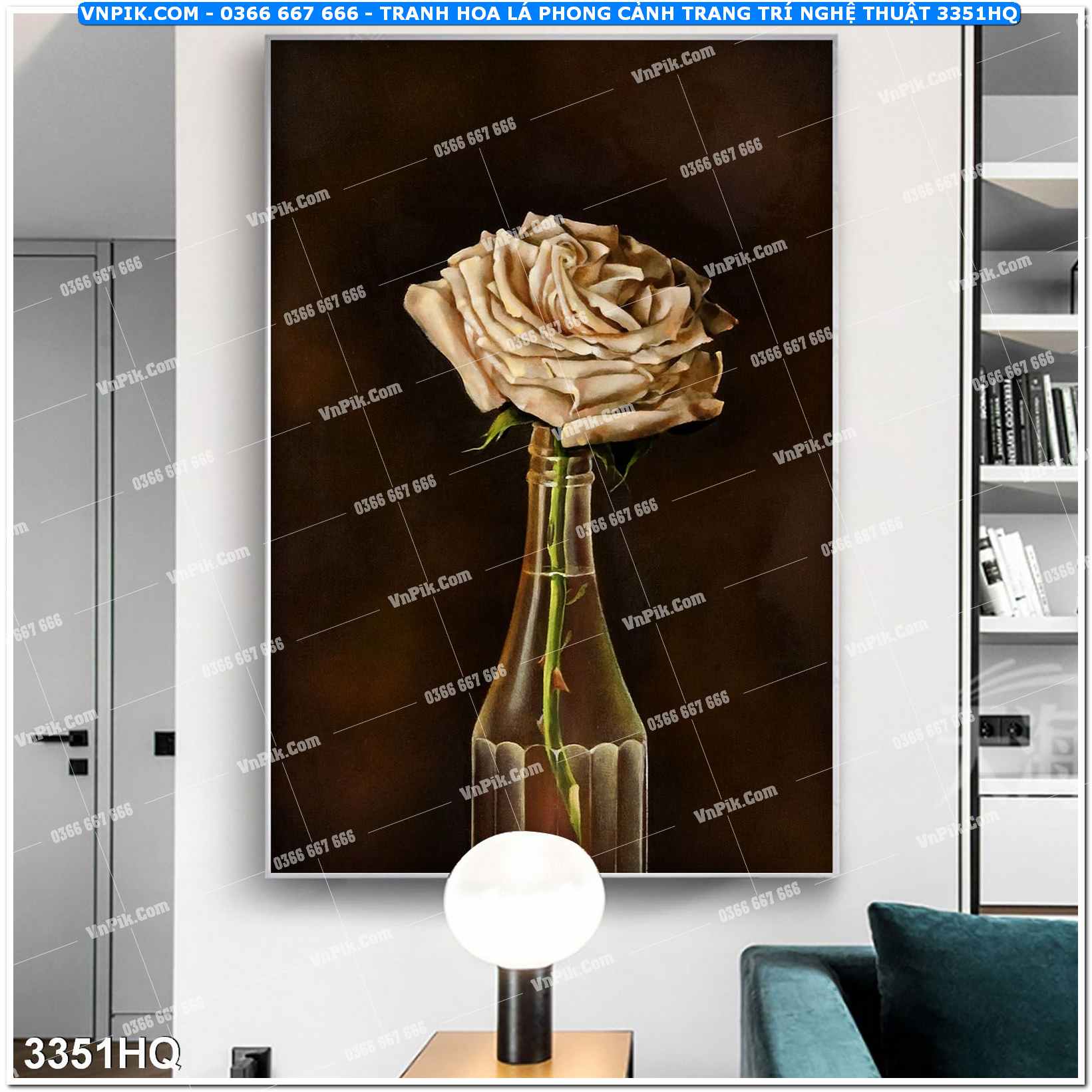 Tranh hoa lá phong cảnh trang trí nghệ thuật 3351HQ